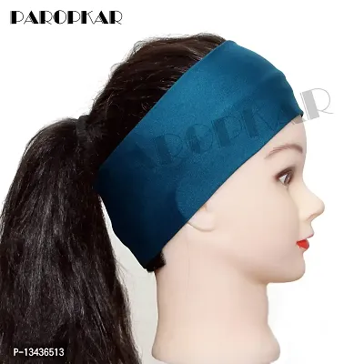 3 Pack Women Workout Headbands for Soft Sweatband Yoga Hair Bands Fashion Head Wrap (Light Froze)-thumb2