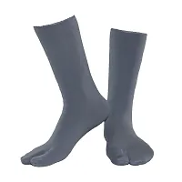 PAROPKAR Wide Calf Compression Socks for Women, Extra Large Knee High Polyester & Spandex Socks (Grey)-thumb3