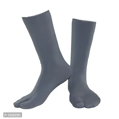 PAROPKAR Wide Calf Compression Socks for Women, Extra Large Knee High Polyester & Spandex Socks (Grey)-thumb4