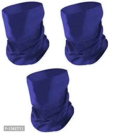PAROPKAR 3 Face Headwear Headband Bandana Neck Gaiter - Headwrap Balaclava Facemask for Outdoor (Blue)