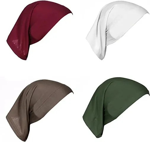 PAROPKAR Under Scarf Hijab Cap Bandana Head Wrap Solid Color Hijab Tube Unisex Stretch Dreadlocks Cap Neck Cover (Assorted Colour - 1)