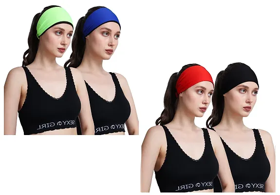 Workout Sweat Bands Headbands for Women, Sports Running Headband for  Exercise, Moisture Wicking Sweatband for Fitness Running Athletic Yoga 4Pack