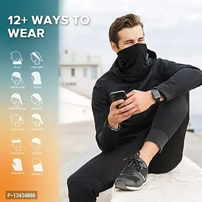 PAROPKAR Summer Neck Gaiter Sun UV Protection Face Cover Cooling Neck Scarf Anti Dust Windproof Bandana for Hiking Cycling Biking Pack of 2-thumb2