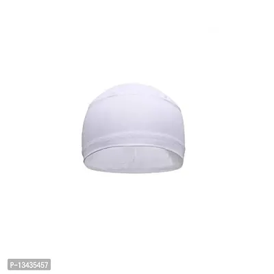 PAROPKAR Helmet Liner Skull Caps Sweat Wicking Cap Running Hats Cycling Skull Caps for Men and Women (White Pack of 1)