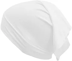 PAROPKAR Under Scarf Hijab Cap Under Caps for Turban Head Wraps Scarf Solid Colour Unisex Stretch Dreadlocks Tube Neck Gaiter Bandana face Mask (White)-thumb4