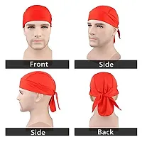 PAROPKAR Cooling Helmet Liner - Do Rag/Dew Rag Skull Cap Beanie for Men - Pirate Hat Bandana & Motorcycle Head Wrap (Black)-thumb4