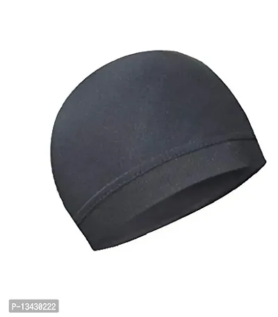 PAROPKAR Helmet Liner Skull Caps Sweat Wicking Cap Running Hats Cycling Skull Caps for Men and Women (Black)-thumb0