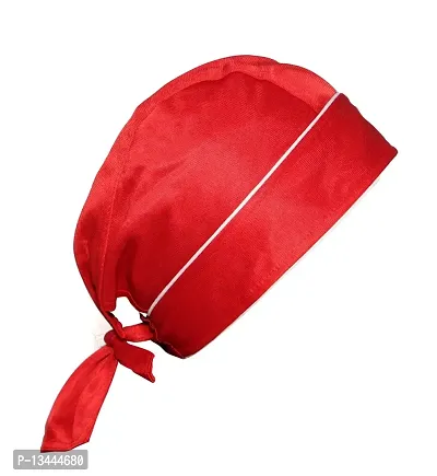PAROPKAR Cooling Helmet Liner - Do Rag/Dew Rag Skull Cap Beanie for Men - Pirate Hat Bandana & Motorcycle Head Wrap (Red)