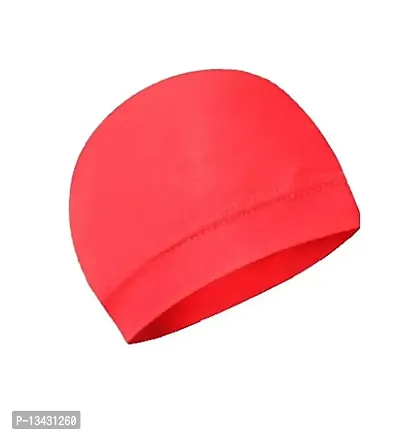 PAROPKAR Helmet Liner Skull Caps Sweat Wicking Cap Running Hats Cycling Skull Caps for Men and Women (Red)