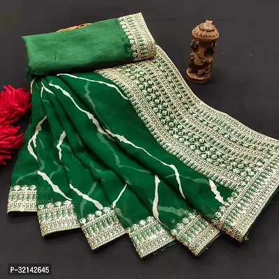 Beautiful Georgette Saree With Blouse Piece For Women