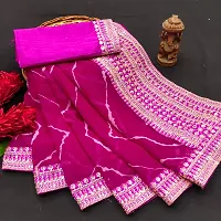 Beautiful Georgette Saree With Blouse Piece For Women-thumb3