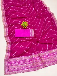 Beautiful Georgette Saree With Blouse Piece For Women-thumb1