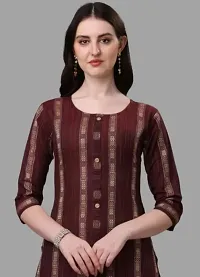 Beautiful Brown Cotton Kurta, Bottom And Dupatta Set For Women-thumb4