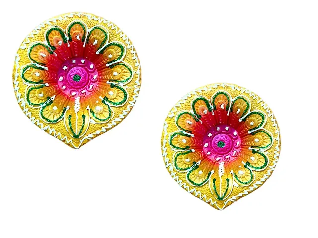 Fancy Diya For Diwali Decoration Pack Of 2