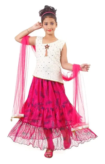 JUTE SILK KIDS LEHENGA CHOLI