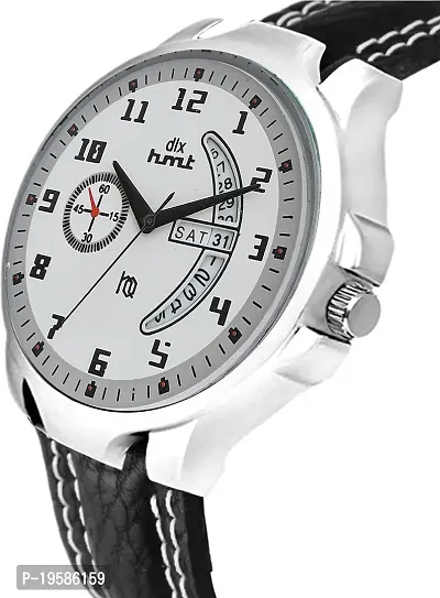 dlx hmt Men's Fashion Stainless Steel Case | Luxury Analog Watch | Classic Scratch Proof Watch for Men (White)-thumb3