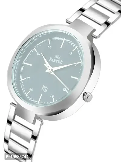 dlx hmt Women Analog Watch, Stainless Steel Round Automatic Watch, Quartz Watch, Bracelet Watch, Ladies Wrist Watch (Silver)-thumb2