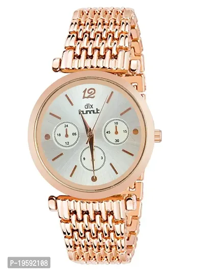 dlx hmt Women Watch Casual Dress Analog Quartz Fashion Wrist Watches Stainless Steel Watch (Silver::Gold, Set of 2)-thumb4