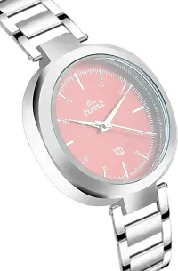 dlx hmt Fashion Stainless Steel Case | Luxury Analog Watch | Classic Scratch Proof Watch for Women (Red)-thumb3