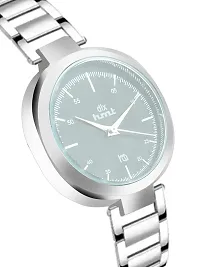 dlx hmt Women Analog Watch, Stainless Steel Round Automatic Watch, Quartz Watch, Bracelet Watch, Ladies Wrist Watch (Silver)-thumb2