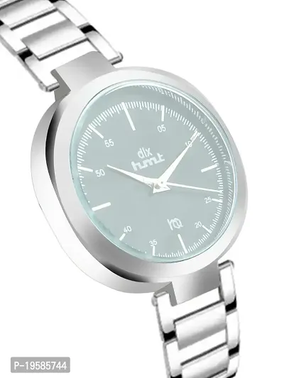 dlx hmt Women Analog Watch, Stainless Steel Round Automatic Watch, Quartz Watch, Bracelet Watch, Ladies Wrist Watch (Silver)-thumb3