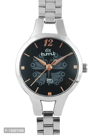 dlx hmt Women Analog Watch, Stainless Steel Round Automatic Watch, Quartz Watch, Bracelet Watch, Ladies Wristwatch (Silver)-thumb2