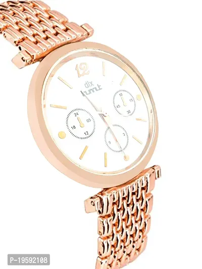 dlx hmt Women Watch Casual Dress Analog Quartz Fashion Wrist Watches Stainless Steel Watch (Silver::Gold, Set of 2)-thumb5