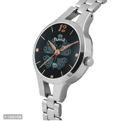dlx hmt Women Analog Watch, Stainless Steel Round Automatic Watch, Quartz Watch, Bracelet Watch, Ladies Wristwatch (Silver)-thumb0