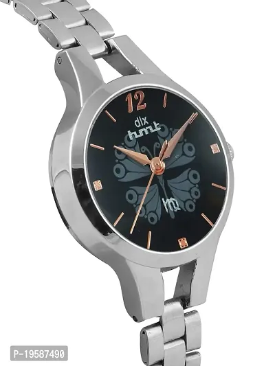dlx hmt Women Analog Watch, Stainless Steel Round Automatic Watch, Quartz Watch, Bracelet Watch, Ladies Wristwatch (Silver)-thumb3