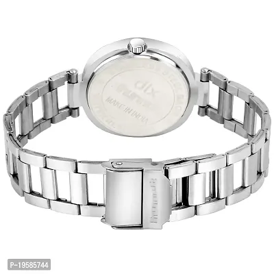 dlx hmt Women Analog Watch, Stainless Steel Round Automatic Watch, Quartz Watch, Bracelet Watch, Ladies Wrist Watch (Silver)-thumb4