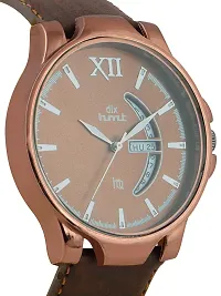 dlx hmt Collection Analog Watch for Men's, Stainless Steel Band Analogue Watch, Men's Wrist Watch for Men's (Brown)-thumb2