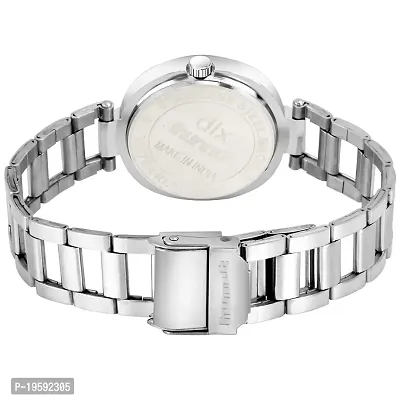 dlx hmt Women Analog Watch, Stainless Steel Strap Round Automatic Watch, Quartz Watch, Bracelet Watch, Ladies Wrist Watch (Silver)-thumb4