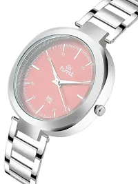 dlx hmt Women Analog Watch, Stainless Steel Strap Round Automatic Watch, Quartz Watch, Bracelet Watch, Ladies Wrist Watch (Silver)-thumb1