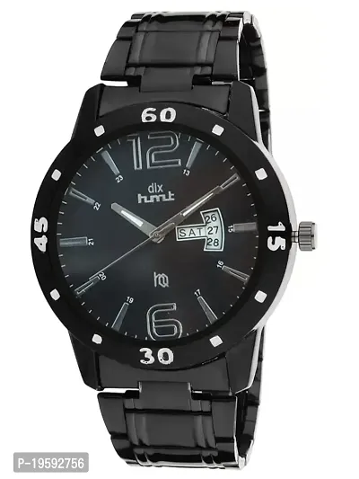 Buy Dlx Hmt Men Analog Watch Stainless Steel Mechanical Watch With Date Men s Wrist Watch black Online In India At Discounted Prices