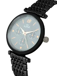 dlx hmt Women Analog Watch, Stainless Steel Automatic Watch, Quartz Watch, Bracelet Watch, Ladies Wrist Watch (Black)-thumb1