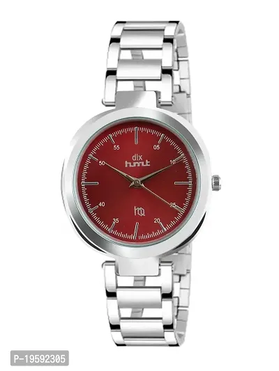 dlx hmt Women Analog Watch, Stainless Steel Strap Round Automatic Watch, Quartz Watch, Bracelet Watch, Ladies Wrist Watch (Silver)-thumb0