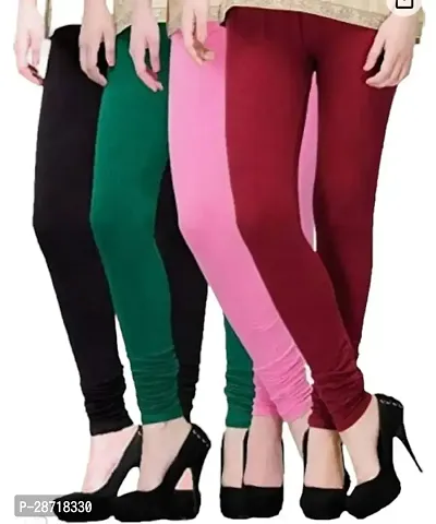 Fabulous Multicoloured Viscose Leggings For Women Pack Of 4-thumb0