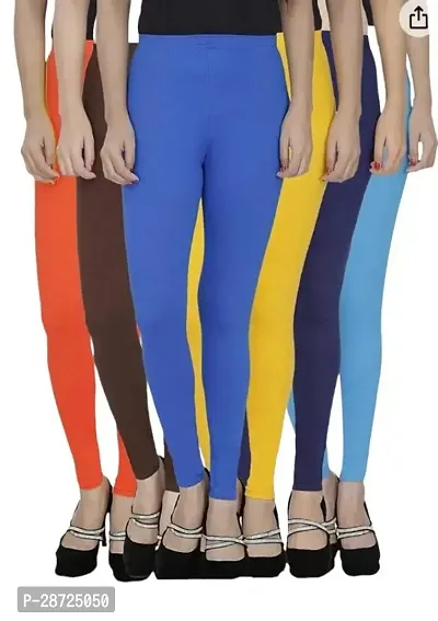 Fabulous Multicoloured Viscose Leggings For Women Pack Of 6-thumb0