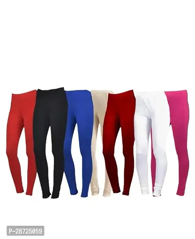 Fabulous Multicoloured Viscose Leggings For Women Pack Of 7-thumb0