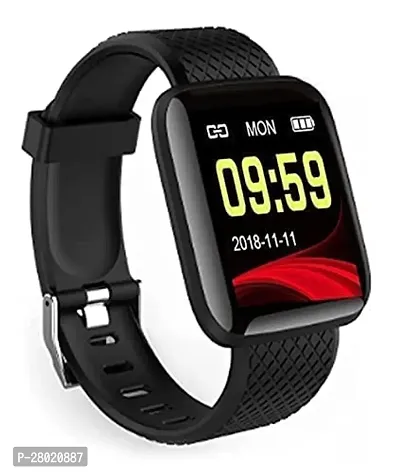 ID116 Plus Smart Bracelet Fitness Tracker Color Screen Smartwatch Heart Rate Blood Pressure Pedometer Sleep Monitor (Black)-thumb0