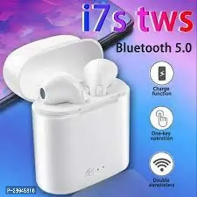 i7s TWS Truly wireless Bluetooth in ear Earbuds with mic  HEADPHONE bluetooth Headset ( in the ear )WHITE