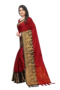 Beautiful Poly Silk Saree with Blouse piece-thumb2