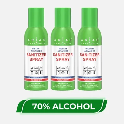 Arias by Lara Dutta Instant Sanitizer Spray 200 ml (Pack of 3)