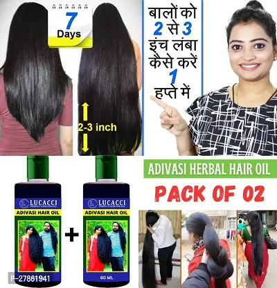 LUCACCI Adivasi Oil All Type of Hair Problem Herbal Growth Hair Oil  - Hair Oil(60ml)?(60 ml)-PACK-1
