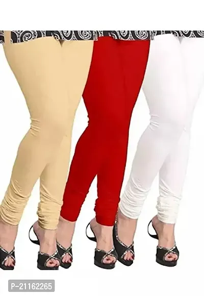 Fabulous Multicoloured Lycra Solid Leggings For Women Pack Of 3-thumb0