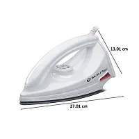 Bajaj DX-6 1000W Dry Iron with Advance Soleplate and Anti-bacterial German Coating Technology, White-thumb1