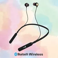 One 3 Shoot Wireless Bluetooth Neckband in Ear with Mic, 32 hrs Continuous Playtime, Fully Charged in 1 hr with 300 mAh Battery Capacity #BluetoothHeadphones (Black) (Charging cable not included)-thumb2