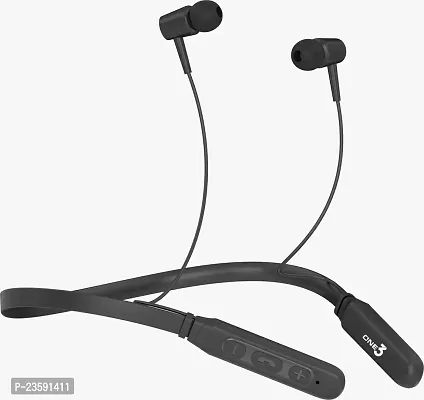 One 3 Pulzz Wireless Bluetooth Neckband in Ear with Mic, 18 hrs Continuous Playtime, Fully Charged in 1 hr with 150 mAh Battery Capacity - Bluetooth Headphone-thumb5