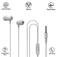 One 3 Stringz Wired Super Bass Earphones with Mic (White)-thumb2