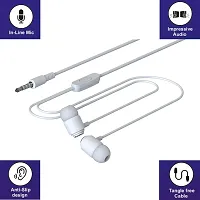 One 3 Stringz Wired Super Bass Earphones with Mic (White)-thumb1